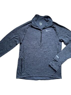 Nike Dri-FIT Sphere 1/2 Zip Pullover Gray Mens Small Running Thumbholes